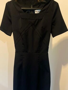 Tatyana Black Midi Structured Dress.
